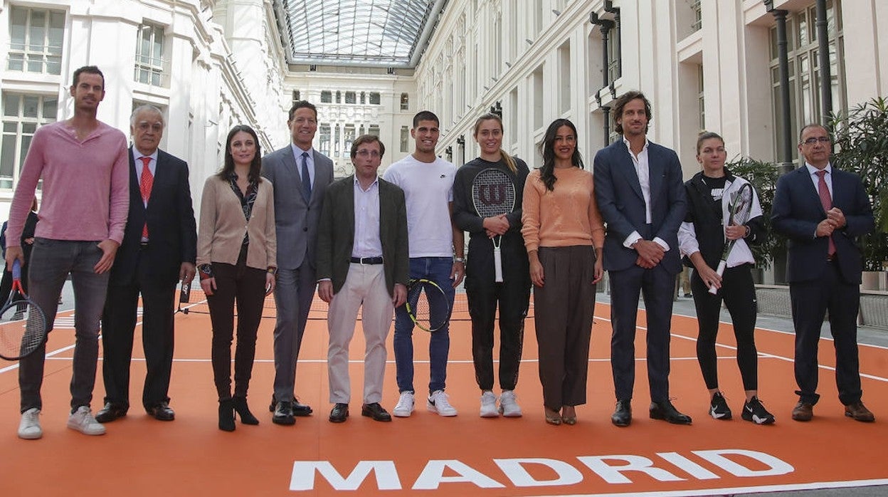 Foto de familia de la presentación del Mutua Madrid Open 2022