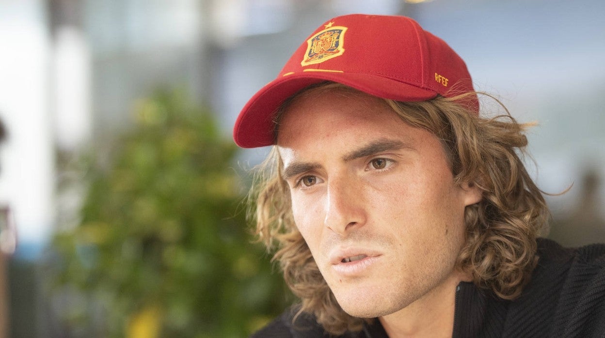 Stefanos Tsitsipas, durante la entrevista con ABC