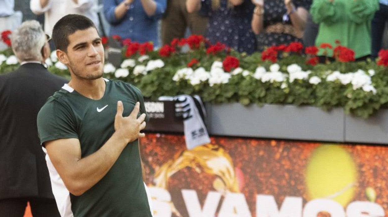 Carlos Alcaraz, tras ganar el Mutua Madrid Open