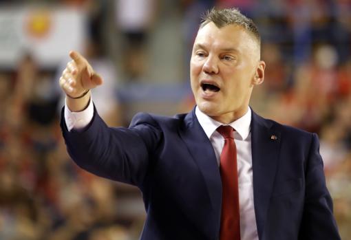 Jasikevicius, en un partido del Barça