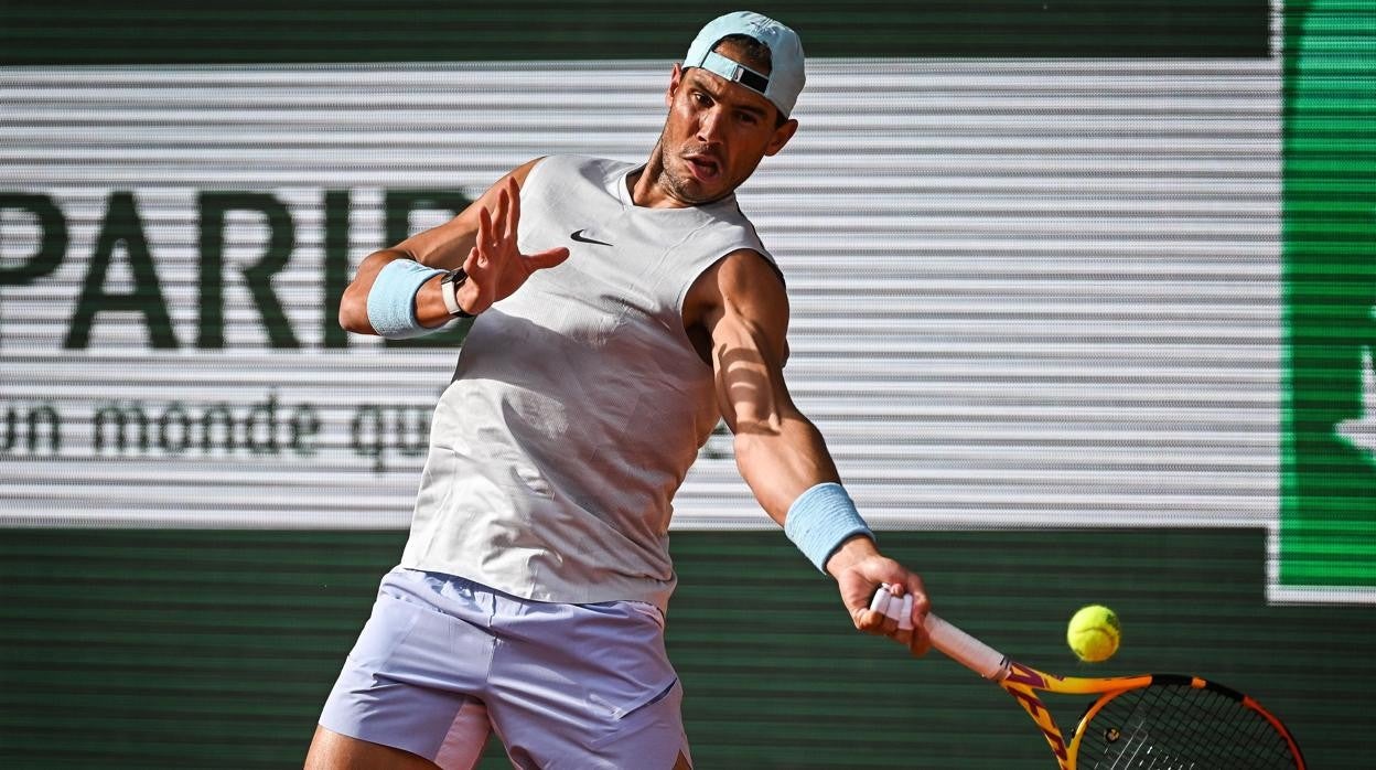 Nadal, entrenando en París