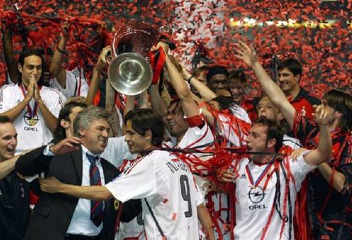 Ancelotti ganó con el Milán su primera Champions, en 2003