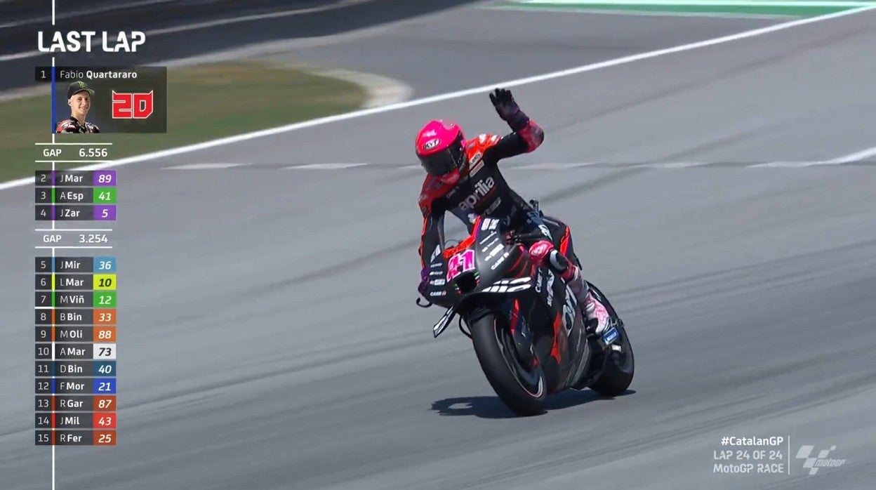 Aleix Espargaró toma una curva en Montmeló