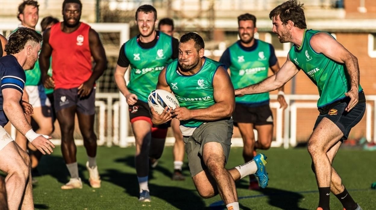 Los jugadores del Ciencias Enerside, durante un entrenamiento de pretemporada