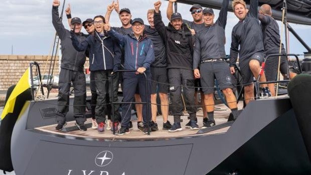 Nacho Braqueháis, Pedro Más, Joan Fullana y David Vera, ganadores de Les Voiles de Saint-Tropez en el «Lyra»