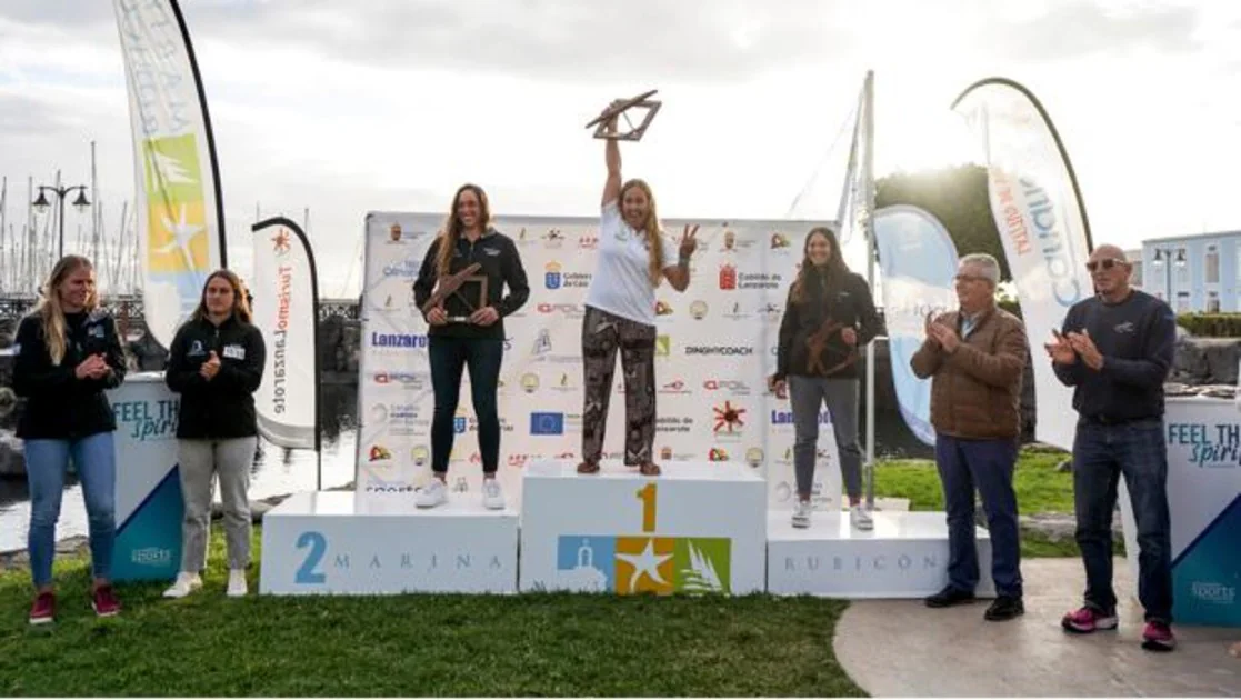 La española Pilar Lamadrid, flamante campeona de los Lanzarote iQFOil Games de Marina Rubicón