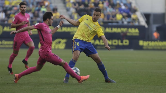 La pizarra del Cádiz CF 0-1 Málaga CF