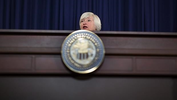 La presidenta de la Reserva Federal, Janet Yellen durante una rueda de prensa celebrada en Washington