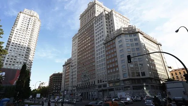 Edificio España en Madrid, que ha sido recientemente adquirido por el grupo chino Wanda