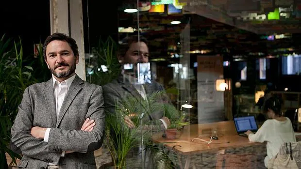 José Moncada, durante la entrevista en el Impact Hub Madrid, nido de emprendedores sociales