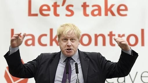 El alcalde de Londres, Boris Johnson, ofrece un discurso a favor de la salida de Reino Unido de la Unión Europea en Dartford, Kent (Reino Unido)