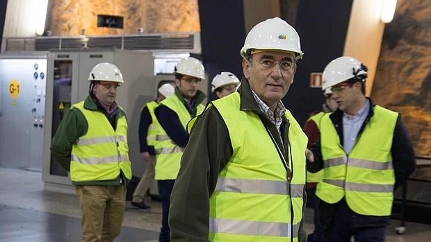 El presidente de Iberdrola, durante una visita a la central de Aldeadávila (Salamanca)