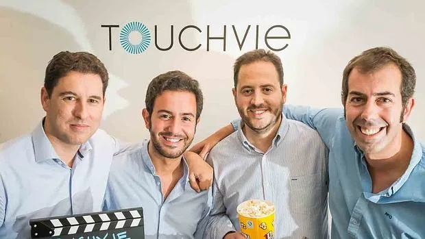 (De iz a dcha)Jose Luis Florez, David Gonzalez, Carlos Echalecu y Guillermo Encina, fundadores de Touchvie