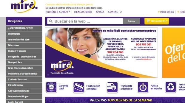 Página web de Miró