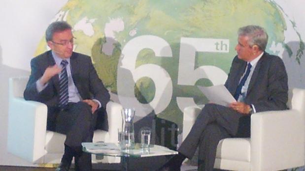 El presidente de BP España, Luis Aires, a la izquierda, durante la presentación