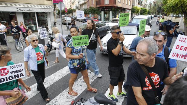 Manifestación de la plataforma stop desahucios