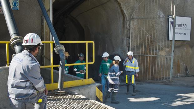 Imagen de la reapertura por Minas de Aguas Teñidas S.A. (Matsa) de la mina de Sotiel en Huelva