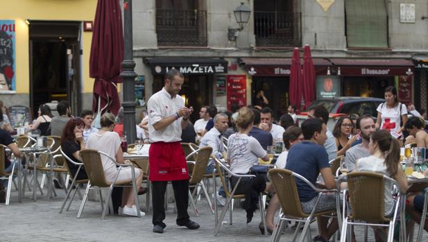 Terraza en el barrio de Lavapíes (Madrid)