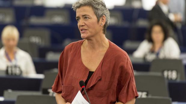 Margrethe Vestager, comisaria de Competencia, en el Parlamento europeo