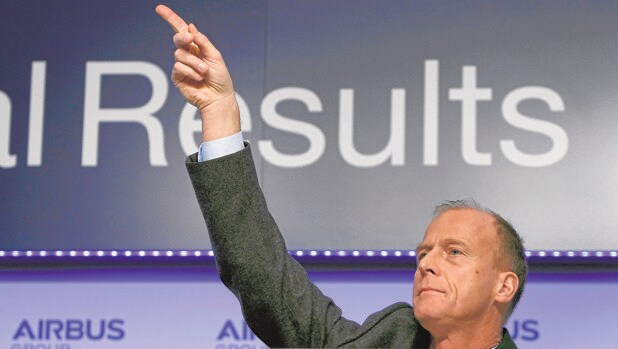 Tom Enders, presidente del grupo Airbus, en la última presentación de resultados