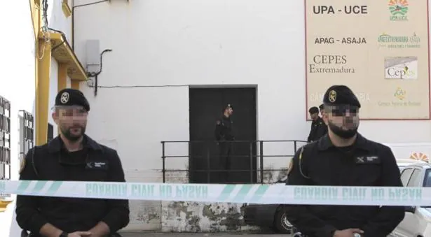 Detenciones en la sede de la UPA en Extremadura