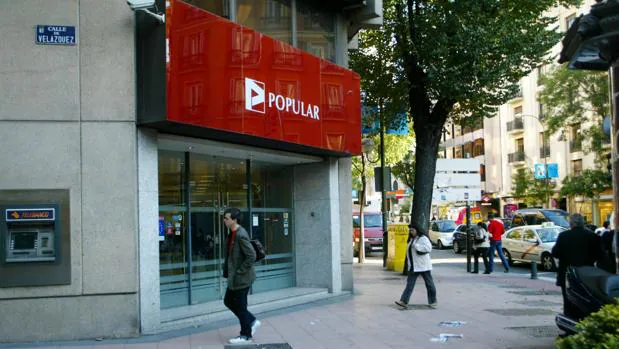 Oficina de Banco Popular en la calle Velázquez de Madrid
