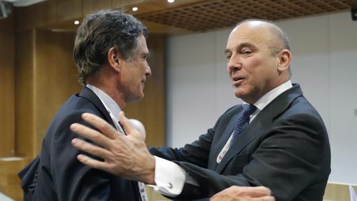 Los consejeros delegados del Sabadell y el Popular, Jaime Guardiola y Pedro Larena