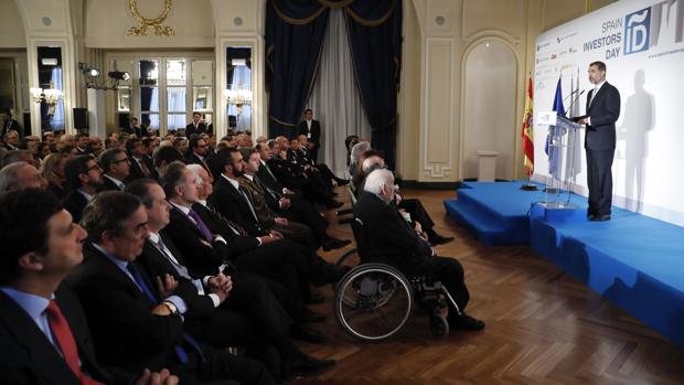 El rey Felipe VI durante su intervención en la inauguración de la VII edición del «Spain Investors Day»