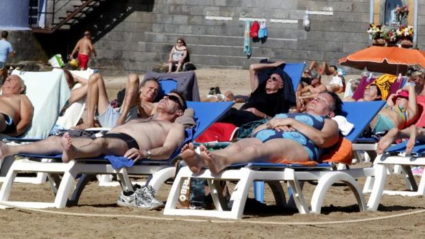 Turistas en Las Palmas