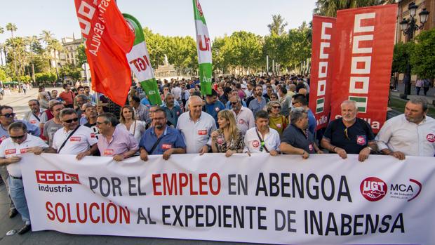 Protesta sindical ante los despidos anunciados en Inabensa ya el pasado verano