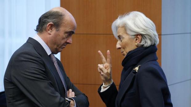 Luis de Guindos y Christine Lagarde en una imagen de archivo