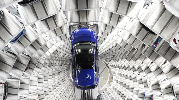 Vehículos del grupo Volkswagen en la fábrica de la compañía
