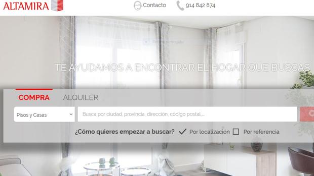 Página de la inmobiliaria Altamira