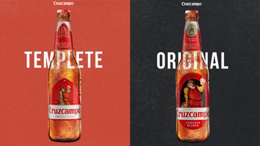 Cruzcampo se debate entre las opciones 'Templete' y 'Original' para sus nuevos botellines