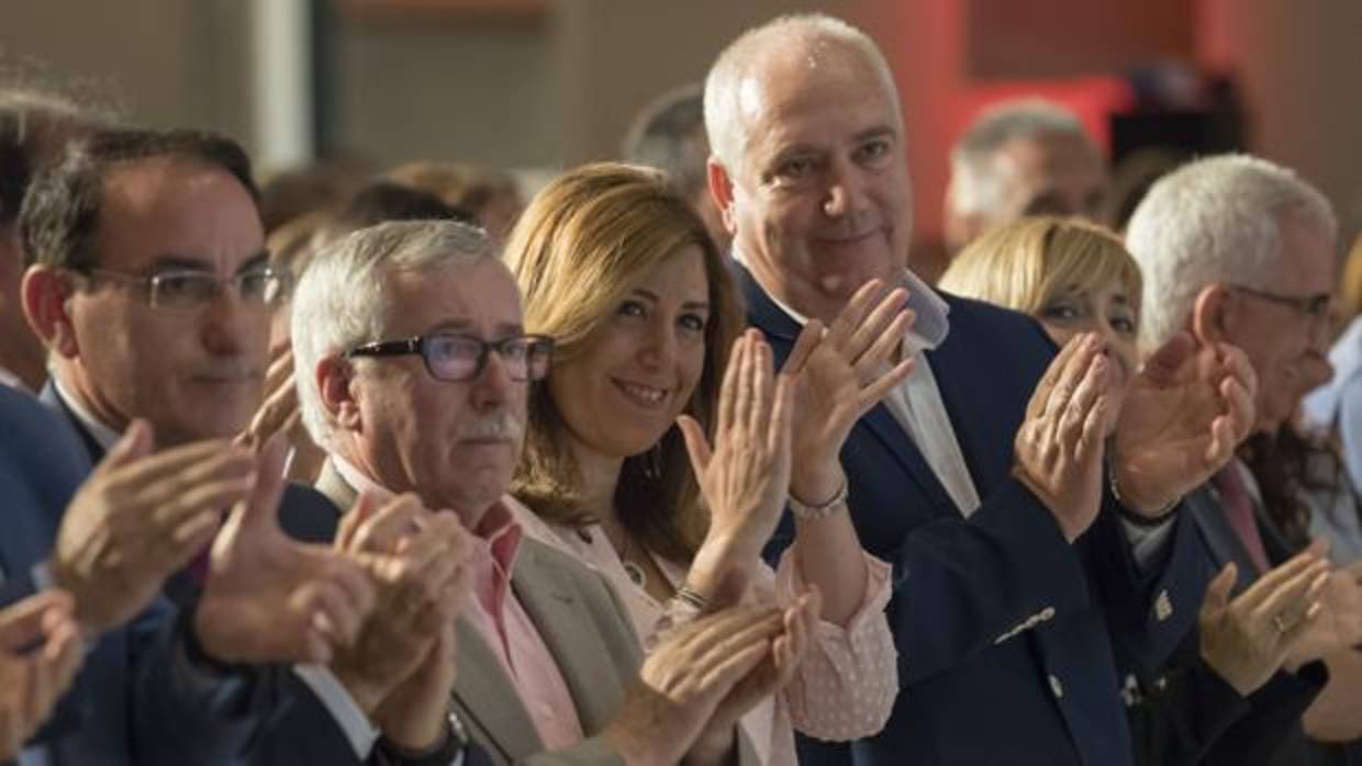 González de Lara, Fernández Toxo, Susana Díaz, Carbonero y Carmen Castilla, ayer