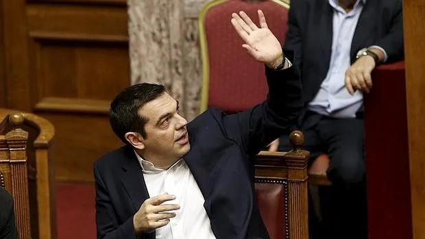 Tsipras en el parlamento de Grecia