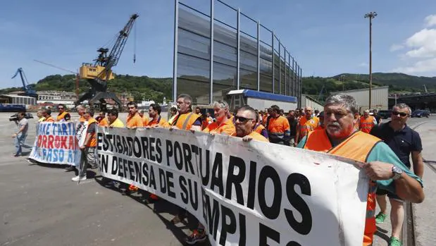 Huelga de estibadores en Guipúzcoa
