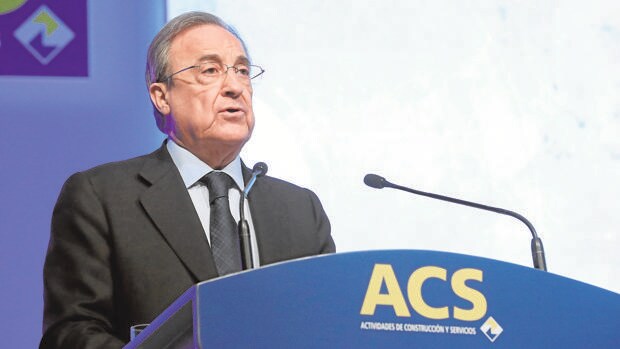 Florentino Pérez, presidente de ACS, durante la junta de accionistas del grup