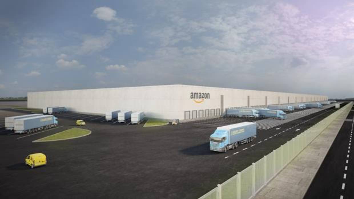 Maqueta del centro de Amazon en Toledo