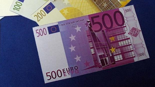 El número de billetes de 500 euros baja un 25,5% en un año