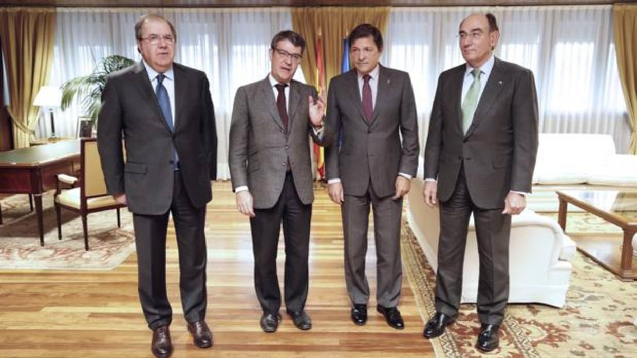 Juan Vicente Herrera, Álvaro Nadal, Javier Fernández e Ignacio Galán, esta tarde