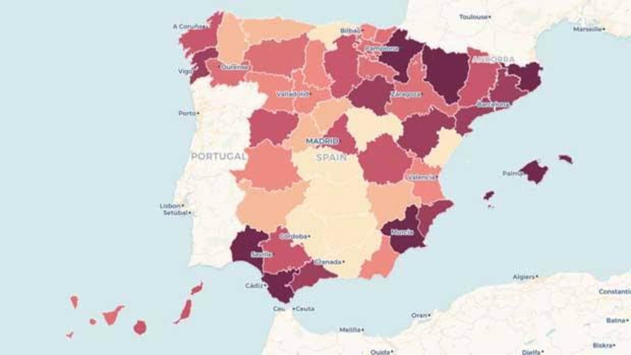 Huelva, Baleares y Gerona, donde más creció el empleo en febrero