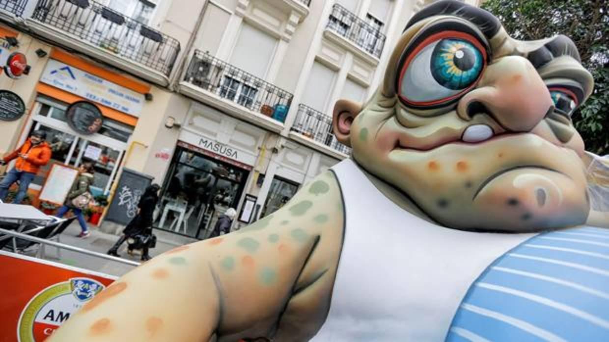 Instalación de las fallas en Valencia durante esta semana