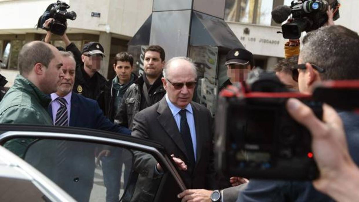 Rodrigo Rato, a su salida de los juzgados de Plaza Castilla