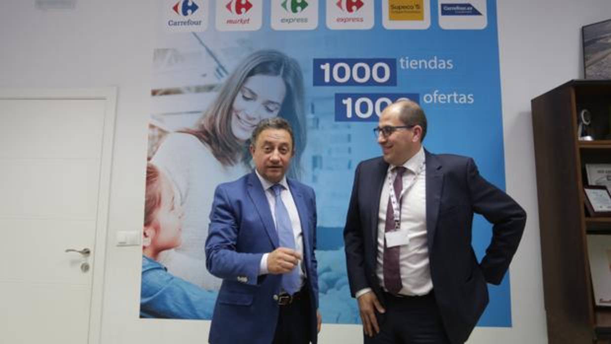 Manuel Torreglosa y Jaime Ávalos presentaron la estrategia comercial de Carrefour en Sevilla