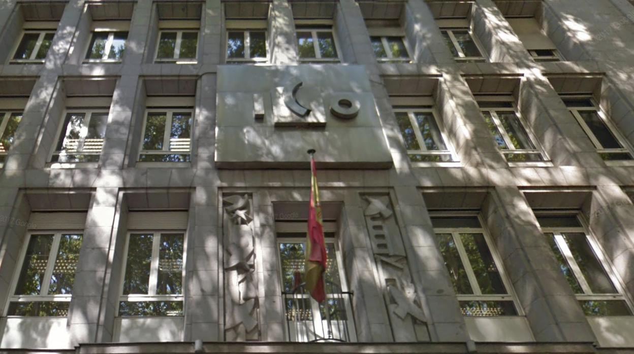 Detalle de la fachada de la madrileña sede del ICO