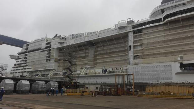 El MSC Bellissima se encuentra en fase de construcción en el astillero de Saint Nazaire