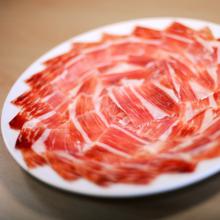 Jamón loncheado antes de envasar