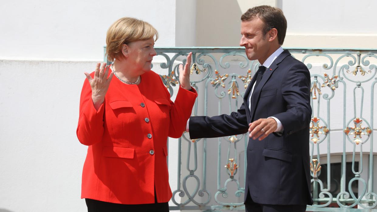 La canciller alemana, Angela Merkel, y el presidente francés, Emmanuel Macron