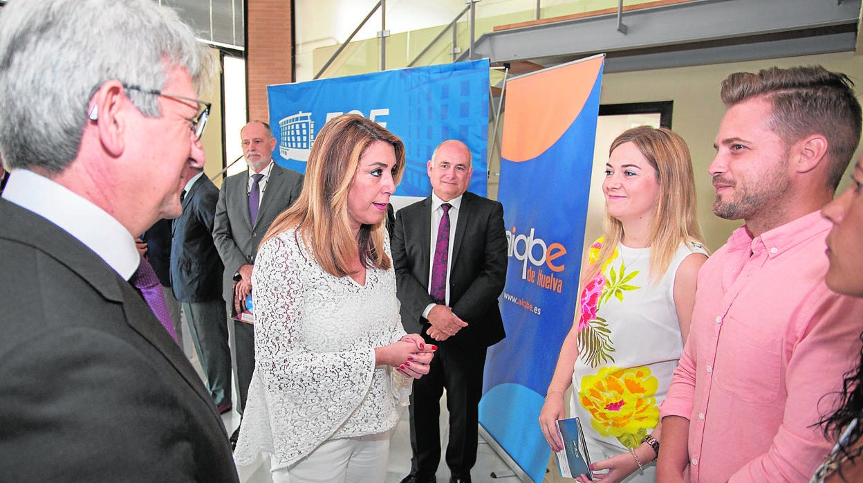 Susana Díaz participó ayer en la presentación del informe de la Aiqbe